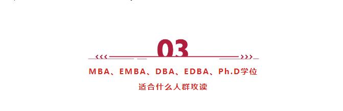 MBA、EMBA、DBA、EDBA、Ph.D有啥區(qū)別？適合什么人群就讀？